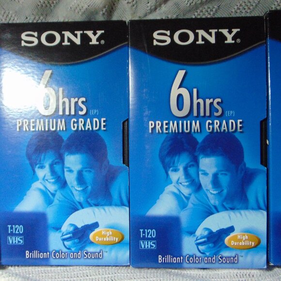 Vintage VHS Videocassette Tapes, 6 hours, Blank, Sony & TDK, Four tapes - Picture 3 of 5